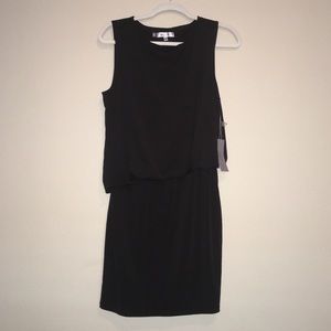 ASYMMETRICAL BLOUSON BLACK DRESS